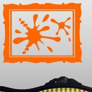  StikEez Orange Large Framed Art Splat Fun Wall Decal: Home 