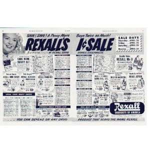   NBC Radio Network.  1950 REXALL Druggists Ad, A4821. Everything