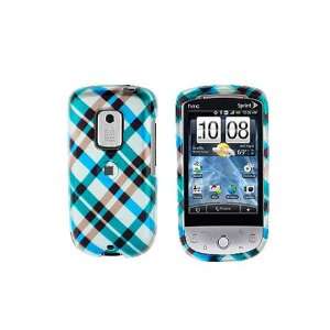   HTC Sprint Hero Graphic Case   Blue Plaid: Cell Phones & Accessories