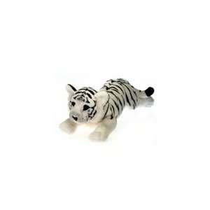    Lying Realistic Stuffed White Tiger by Fiesta Toys & Games