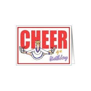  9 Years Old Birthday Cheerleader Themed Card Card Toys 