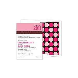    Pink Spot Invitation Graduation Invitations