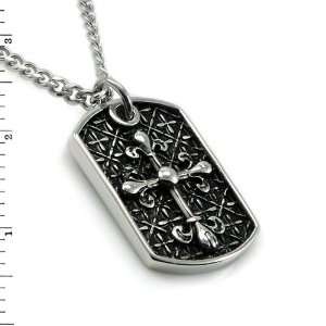  Mens Stainless Steel Templers Dog Tag Pendant Jewelry
