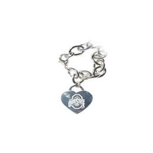  Ohio State Logo Heart Tag Bracelet