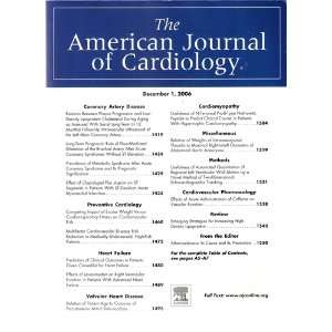 The American Journal of Cardiology December 1, 2006, Volume 98, Number 