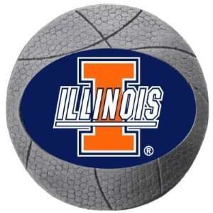  Set of 2 Illinois Fighting Illini Basketball One Inch 