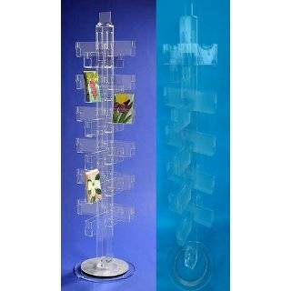  Card Display Stand Rack Rotating Acrylic Clear Lucite Plexiglass