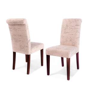   Scripted Linen Dining Chairs (Sets of 2, 4, 6, 8, 10, 12)  