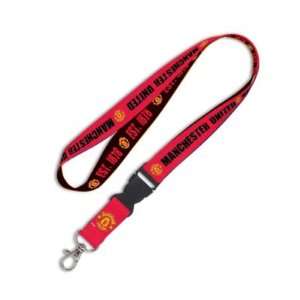  MANCHESTER UNITED OFFICIAL 2 TONE LANYARD KEYCHAIN Sports 