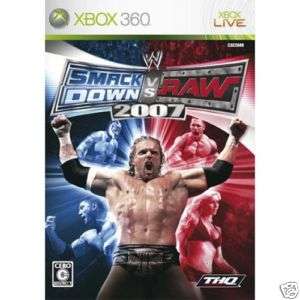 Xbox360  WWE 2007 SmackDown vs Raw  X Box 360 Japan  