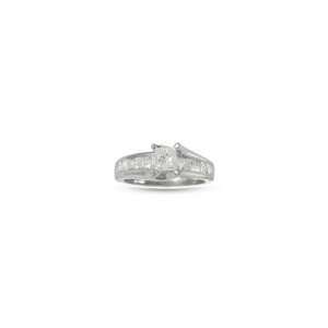 ZALES Princess Cut Diamond Bridge Engagement Ring in 14K White Gold 1 