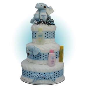  Blue Sparky 3 Tier Baby Shower Diaper Cake Baby