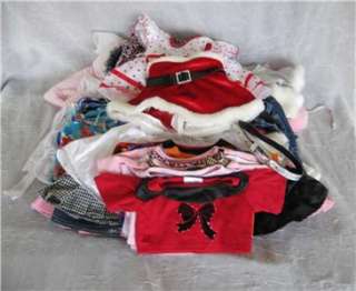 LARGE LOT 91 PIECES BUILD A BEAR GIRL BEAR CLOTHES WIGS & ACCESSORIES 