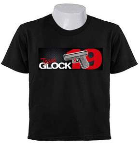 GLOCK pistol TEAM 2012 T SHIRTS hand gun 19 17 20 21 22 23 range 