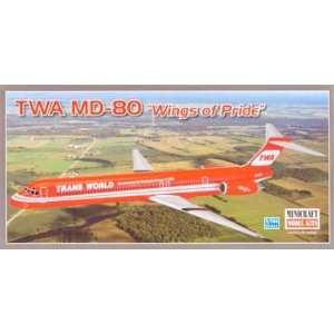   Models   1/144 TWA MD80 (Plastic Model Airplane): Toys & Games