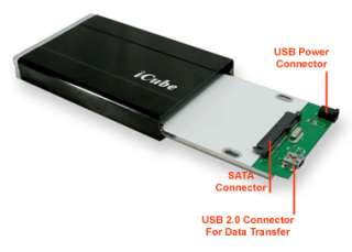   for Ultra Slim Aluminum USB 2.0 SATA 2.5 Laptop Hard Drive Enclosure