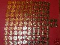   1984 P&D LINCOLN MEMORIAL CENT COLLECTION FIRST 56 BU MEMORIAL COINS