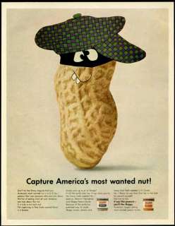 AMERICAS MOST WANTED NUT! 1966 SKIPPY PEANUT BUTTER AD  