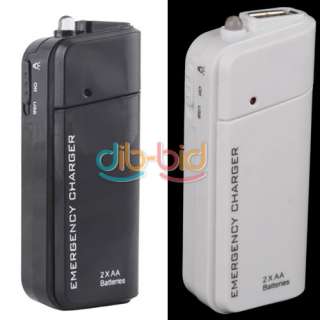 Emergency USB Battery Charger 2AA with Flashlight for iPhone 4G 3G 3GS 