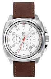 Andrew Marc Watches Heritage Bomber Leather Strap Watch $195.00