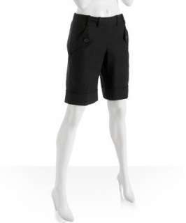   cotton cuffed bermuda shorts  