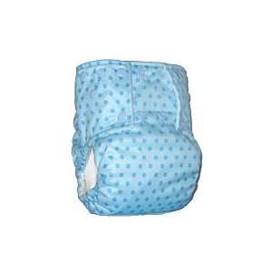 Mommys Touch One size Snap All in One   Cloth Diaper (Blue Baby Dots 