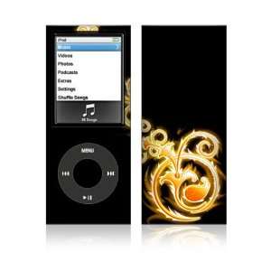Apple iPod Nano (4th Gen) Decal Vinyl Sticker Skin   Abstract Gold