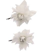 Jane Tran   Bobby Ivory Chiffon Flower Pin Set