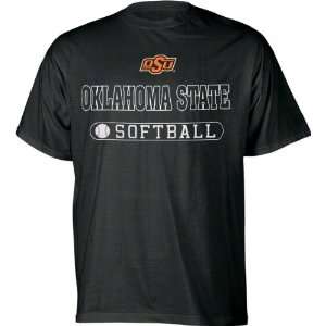 Oklahoma State Cowboys Black Softball T Shirt:  Sports 