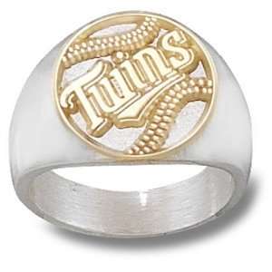   Minnesota Twins MLB Pierced Baseball Ring (Silver)