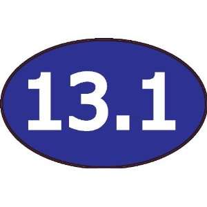  13.1 half marathon oval sticker decal 