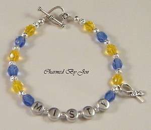 DOWN SYNDROME Awareness PERSONALIZED Name Bracelet  