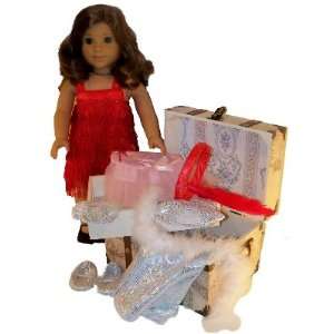 : Costume Chest with Tons of Doll Clothes for 18 American Girl Dolls 
