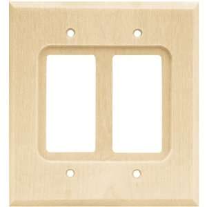   Square Double Decorator Wall Plate, Unfinished Wood: Home Improvement