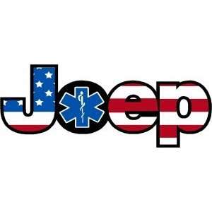  Firefighter Sticker   5.5x2.25 Jeep EMS Style Exterior 