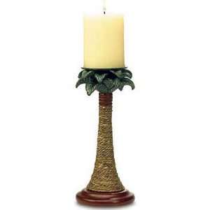  PALM TREE RATTAN CANDLEHOLDERS: Home & Kitchen