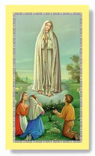 Holy CARD Our Lady Mary FATIMA Novena MEDAL Italy  