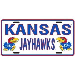 Kansas Jayhawks Classic embossed metal auto tag 