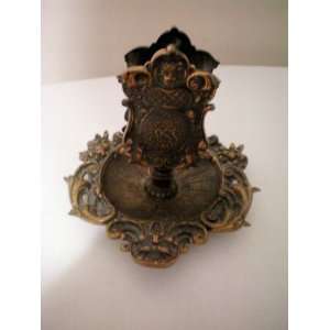   Frank Ashtray / Matchholder    Heavy Metal with Ornate Design as shown