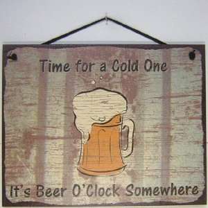   Beer OClock Somewhere Decorative Fun Universal Household Signs from