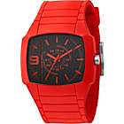 Diesel Watches Mens Bright Red Color Domination Analog Black Dial 