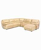 Macys   Rolla Leather Sectional Sofa 6 Piece Recliner Chair Recliner 