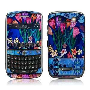 Silk Flowers Design Protective Decal Skin Sticker for Blackberry Curve 