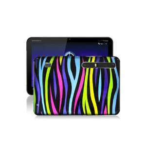 Motorola Xoom Graphic Case   Rainbow Zebra (Free HandHelditems Sketch 