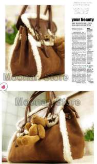 Zipper Lock Faux Leather Women Clutch Shoulder Handbag Totes Bag(Warm 