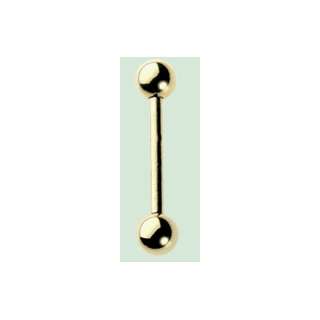  Titanium Gold Barbell 14gauge by 5/8inch: Jewelry