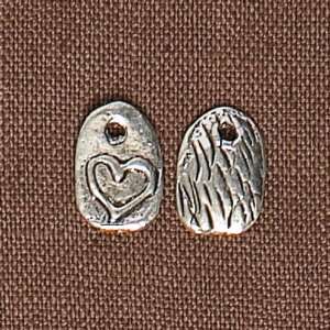  Blue Moon Reflections Metal Charms, Heart 14 by 10mm 