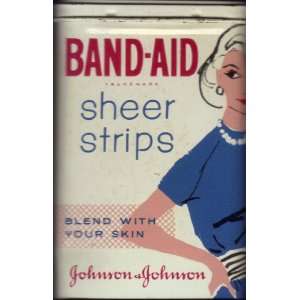  Vintage Band Aid Sheer Strips Tin 1960s: Everything Else