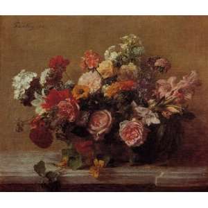  Oil Painting: Flowers VII: Henri Fantin Latour Hand 