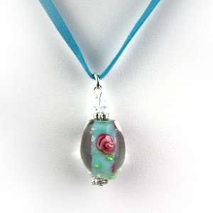  Murano Glass Pendant Jewelry   Ester Blue: Jewelry